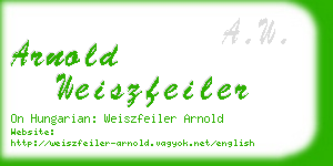 arnold weiszfeiler business card